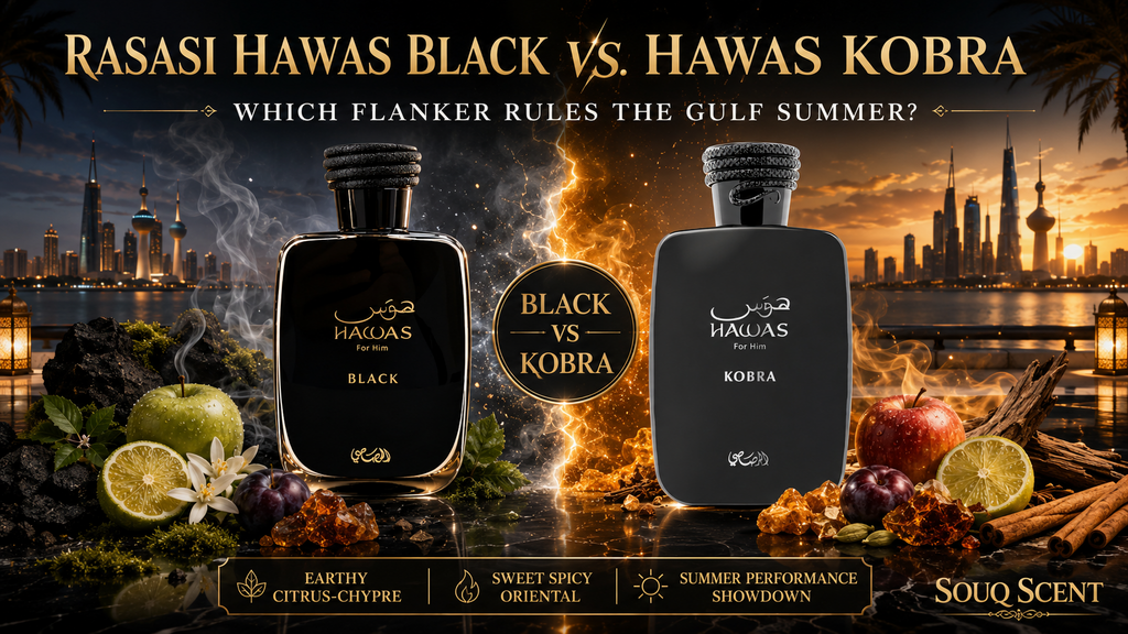 Rasasi Hawas Black vs. Hawas Kobra: Which Flanker Rules the Gulf Summer?